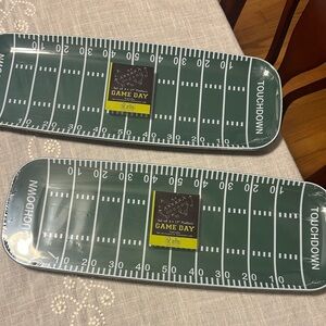 Game day set of 3 17” football platters